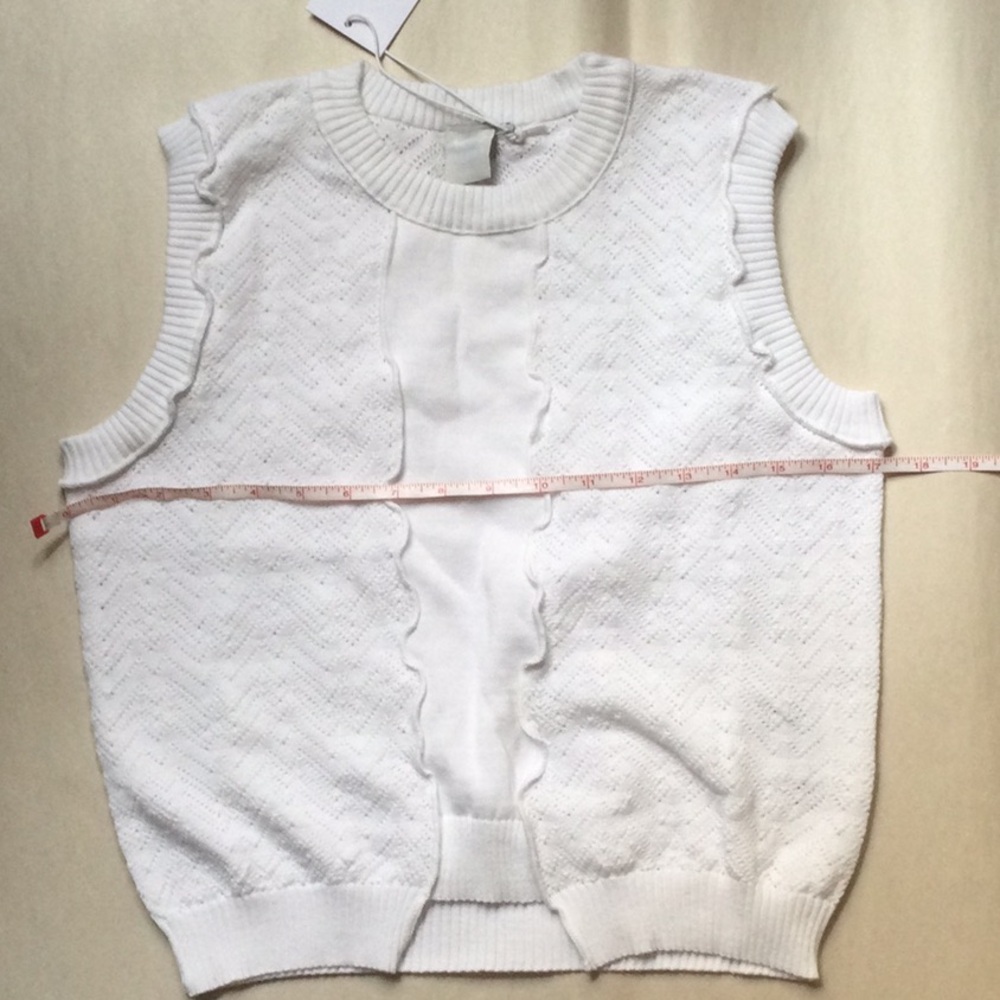 8 by Yoox White Sleeveless Knit Top - Picture 6 of 8